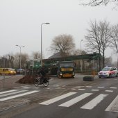 Dieplader met pech Sandtlaan Rijnsburg